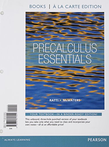 Beispielbild fr Precalculus Essentials, Books a la Carte Edition zum Verkauf von HPB-Red