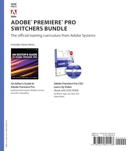 Adobe Premiere Pro Switchers Bundle (9780321820198) by Harrington, Richard; Carman, Robbie; Greenberg, Jeff I.