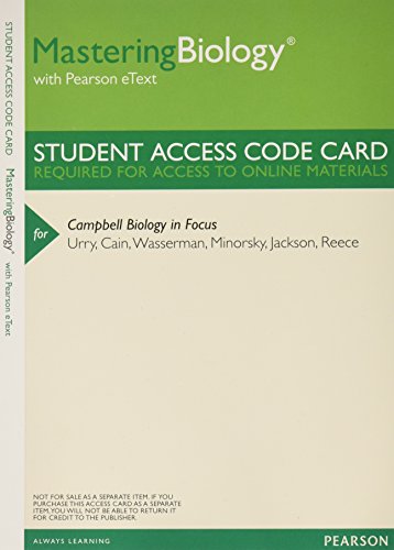 Stock image for Mastering Biology with Pearson eText -- ValuePack Access Card -- for Campbell Biology in Focus (ME Component) for sale by Orion Tech