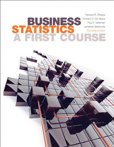 Imagen de archivo de Business Statistics : A First Course, First Canadian Edition a la venta por Better World Books