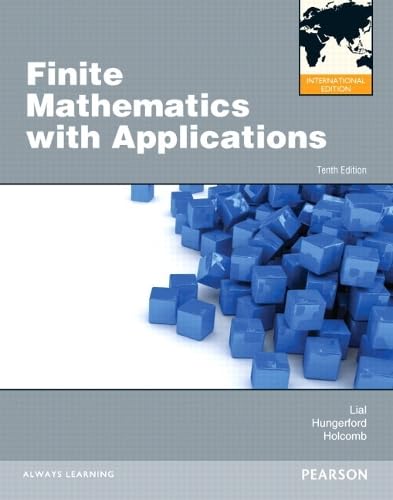9780321825001: Finite Mathematics with Applications: International Edition