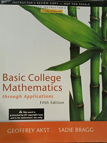 9780321825155: Annotated Instructor's Edition Sampler Package for Basic College Mathematics through Applications
