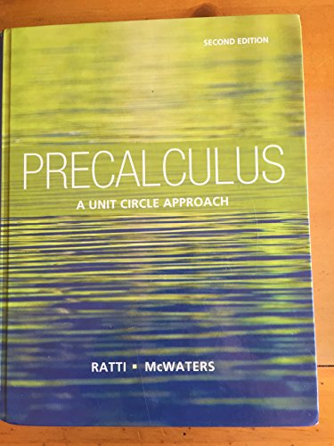 Imagen de archivo de Precalculus : A Unit Circle Approach a la venta por Better World Books