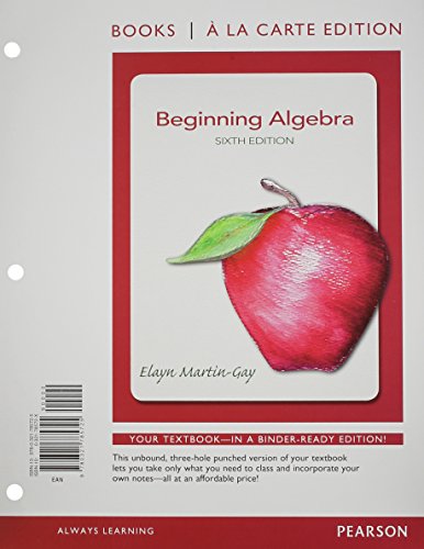 9780321828033: Beginning Algebra, Books a la Carte Edition Plus NEW MyMathLab with Pearson eText -- Access Card Package (6th Edition)