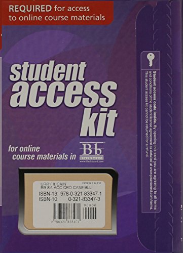 Blackboard -- Access Card -- for Campbell Biology in Focus (9780321833471) by Urry, Lisa A.; Cain, Michael L.; Wasserman, Steven A.; Minorsky, Peter V.; Jackson, Robert B.; Reece, Jane B.