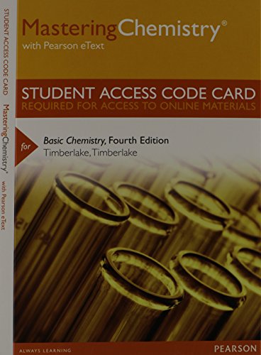 Stock image for Mastering Chemistry with Pearson eText -- Standalone Access Card -- for Basic Chemistry (4th Edition for sale by Wrigley Books