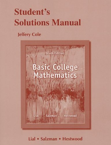 9780321836601: Student Solutions Manual for Basic College Mathematics
