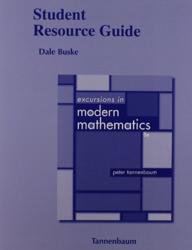 Stock image for Student Resource Guide for Excursions in Modern Mathematics for sale by HPB-Red