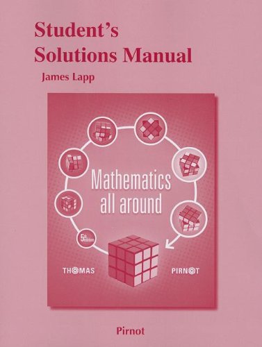 Beispielbild fr Student Solutions Manual for Mathematics All Around zum Verkauf von Jenson Books Inc
