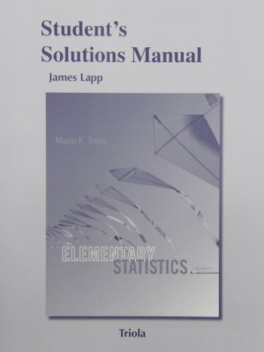 Stock image for Student's Solutions Manual for Elementary Statistics for sale by Better World Books