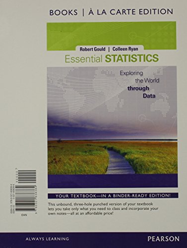 Imagen de archivo de Essential Statistics, Books a la Carte Edition a la venta por Hafa Adai Books