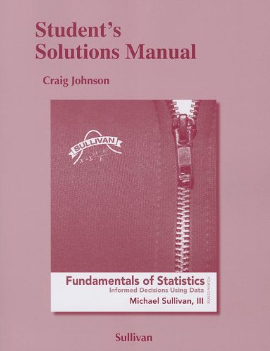 Imagen de archivo de Student's Solutions Manual for Fundamentals of Statistics a la venta por SecondSale