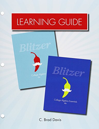 Stock image for Learning Guide for College Algebra and College Algebra Essentials for sale by ThriftBooks-Atlanta