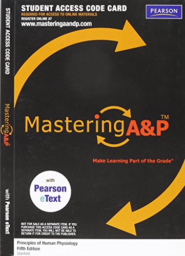 MasteringA&P with Pearson Etext -- Valuepack Access Card -- for Principles of Human Physiology (9780321842169) by Stanfield, Cindy L.