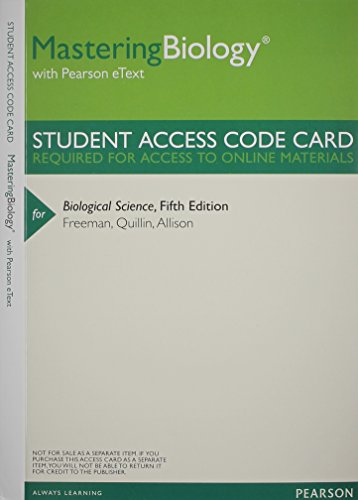 Stock image for MasteringBiology with Pearson EText -- ValuePack Access Card -- for Biological Science for sale by BookHolders