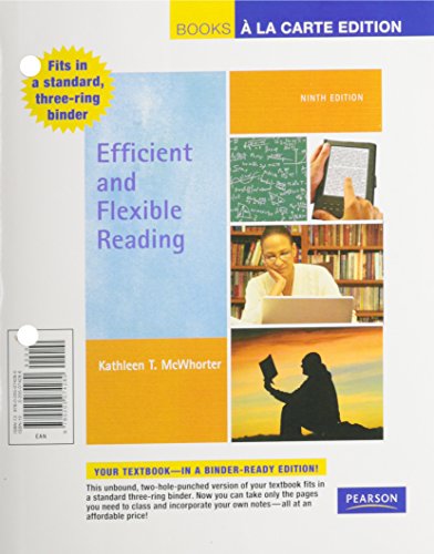 Efficient and Flexible Reading, Books a la Carte Plus NEW MyReadingLab -- Access Card Package (9th Edition) (9780321845757) by McWhorter, Kathleen T.