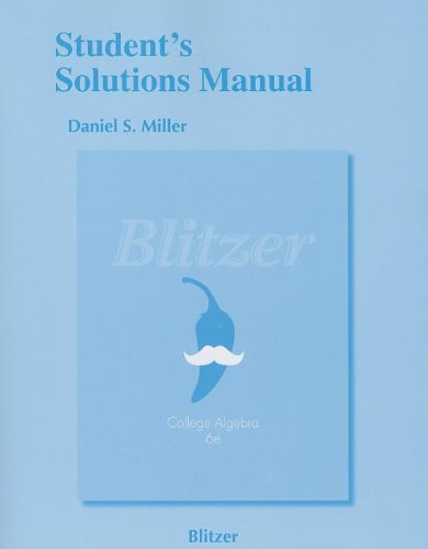 Beispielbild fr College Algebra Student's Solutions Manual zum Verkauf von ThriftBooks-Dallas