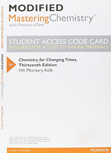 Mastering Chemistry Pearson Etext AbeBooks