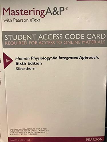 9780321856661: Modified Mastering A&P with Pearson eText -- ValuePack Access Card -- for Human Physiology: An Integrated Approach