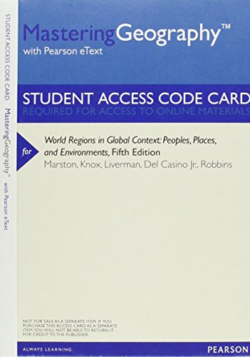 9780321860439: Mastering Geography with Pearson eText -- Valuepack Access Card -- for World Regions in Global Context: Peoples, Places, and Environments