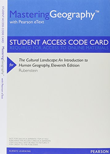 Beispielbild fr Mastering Geography with Pearson eText -- ValuePack Access Card -- for The Cultural Landscape: An Introduction to Human Geography (11th Edition) zum Verkauf von BooksRun
