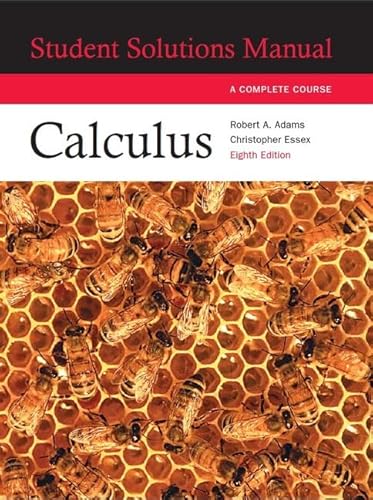 9780321862938: Calculus: Student Solutions Manual A Complete Course
