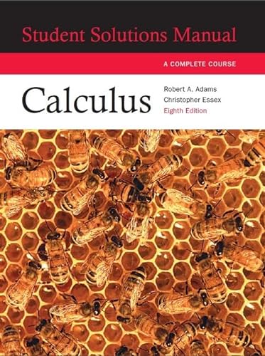 Stock image for Student Solutions Manual for Calculus: A Complete Course for sale by Irish Booksellers