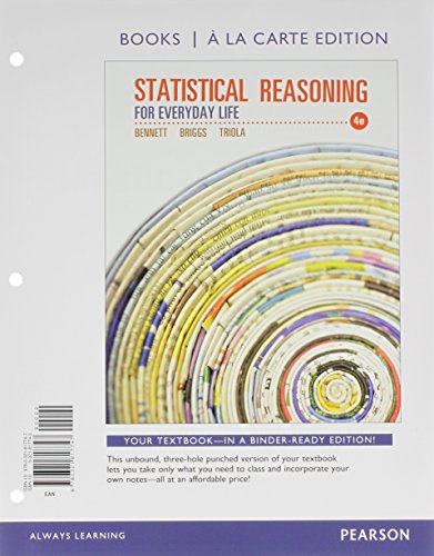 Beispielbild fr Statistical Reasoning for Everyday Life, Books a la Carte Edition Plus NEW MyStatLab with Pearson eText -- Access Card Package (4th Edition) zum Verkauf von BombBooks