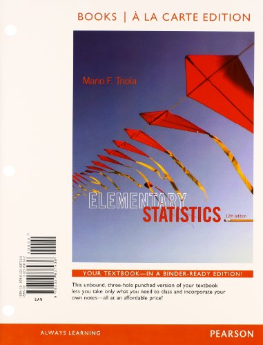 9780321869470: Elementary Statistics with Student Access Kit (Books a la Carte)