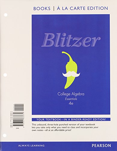 9780321869715: College Algebra Essentials + MyMathLab with Etext Access Card: Books a La Carte Edition