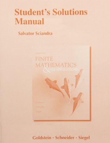 Stock image for Student's Solutions Manual for Finite Mathematics & Its Applications for sale by HPB-Red