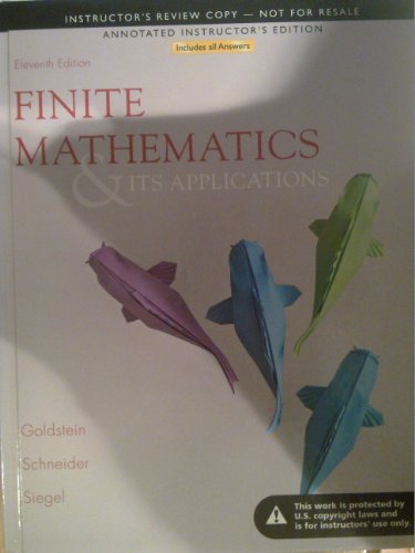 Stock image for Finite Mathematics And Its Applications (Annotated Instructors Edition) ; 9780321878328 ; 0321878329 for sale by APlus Textbooks
