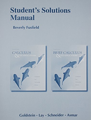Stock image for Student Solutions Manual for Calculus & Its Applications and Brief Calculus & Its Applications for sale by SecondSale