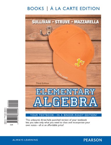 Imagen de archivo de Elementary Algebra, Books a la Carte Edition (3rd Edition) a la venta por HPB-Red