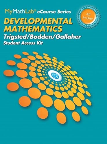 9780321880161: MyLab Math for Trigsted/Bodden/Gallaher Developmental Math: Prealgebra, Beginning Alg, Intermediate Alg -- 24 Month Access Card (Mymathlab)