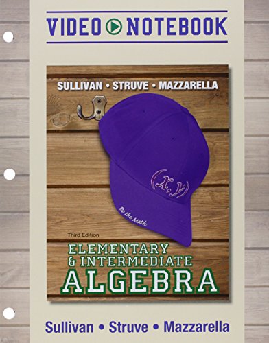 9780321881274: Elementary & Intermediate Algebra - Do the Math Video Notebook
