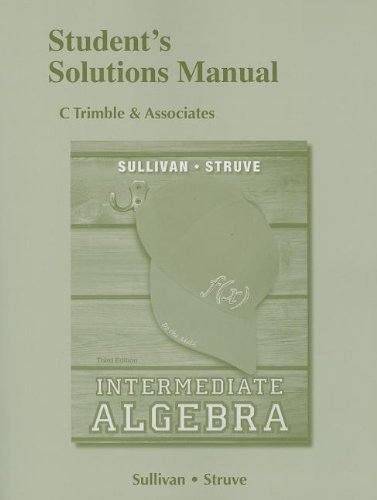 Stock image for Student's Solutions Manual for Intermediate Algebra for sale by HPB-Red