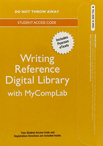 MyCompLab with Digital Library -- Standalone Access Card -- Writing Reference Collection (9780321893291) by Fowler, H. Ramsey; Aaron, Jane E.; Williams, Joseph M.; Colomb, Gregory G.; Lester (Deceased), James D.; Lester Jr., James D.