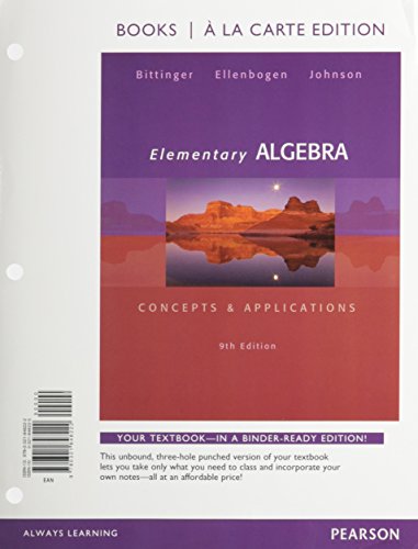 9780321899996: Elementary Algebra: Concepts and Applications