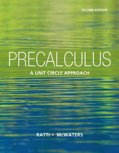 Imagen de archivo de Precalculus A Unit Circle Approach a la venta por TextbookRush