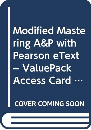 Modified Mastering A&P with Pearson eText -- ValuePack Access Card -- for Human Anatomy & Physiology Laboratory Manuals (9780321903204) by Marieb, Elaine N.; Mitchell, Susan J.; Smith, Lori A.