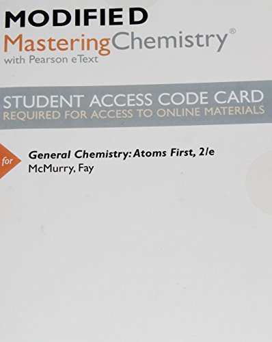 New MasteringChemistry with Pearson Etext -- Valuepack Access Card -- for General Chemistry: Atoms First (9780321903594) by [???]