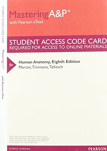 Stock image for MasteringA&P with Pearson eText -- Valuepack Access Card -- for Human Anatomy for sale by BGV Books LLC