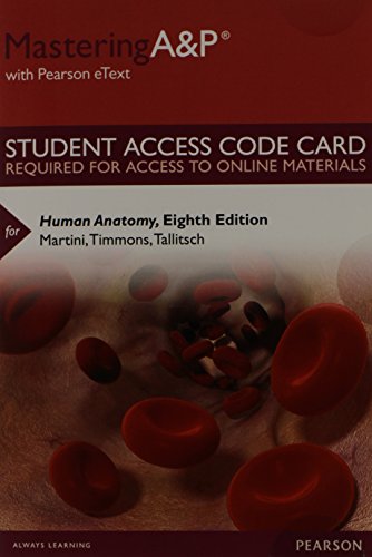 9780321907622: MasteringA&P with Pearson eText -- Standalone Access Card -- for Human Anatomy (8th Edition)