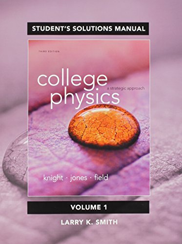 Stock image for Student Solutions Manual for College Physics: A Strategic Approach Volume 1 (Chs 1-16) for sale by Allied Book Company Inc.