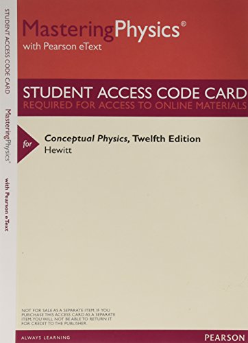 Mastering Physics with Pearson eText -- ValuePack Access Card -- for Conceptual Physics (9780321909787) by Hewitt, Paul