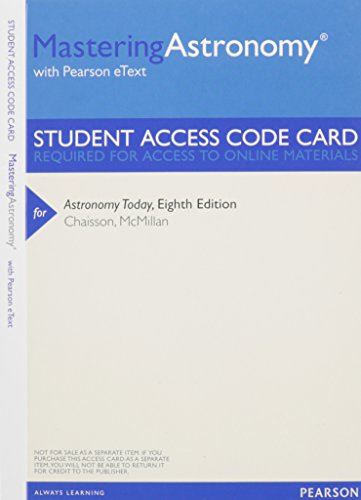 Stock image for MasteringAstronomy with Pearson Etext -- Valuepack Access Card -- for Astronomy Today for sale by SecondSale