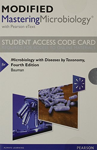 Stock image for Modified MasteringMicrobiology with Pearson eText -- Standalone Access Card -- for Microbiology with Diseases by Taxonomy (4th Edition) for sale by Textbooks_Source