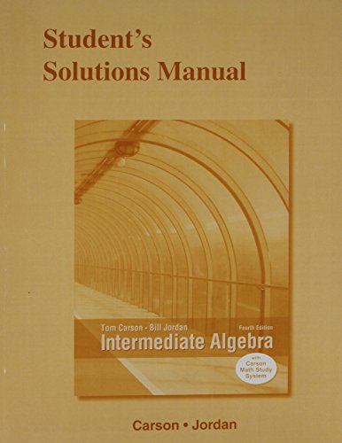 Imagen de archivo de Student's Solutions Manual for Intermediate Algebra a la venta por HPB-Red