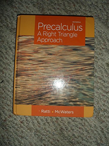 Imagen de archivo de Precalculus: A Right Triangle Approach (3rd Edition) a la venta por Alliance Book Services